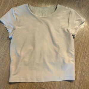 Cream Old Navy workout crop top with built in bra